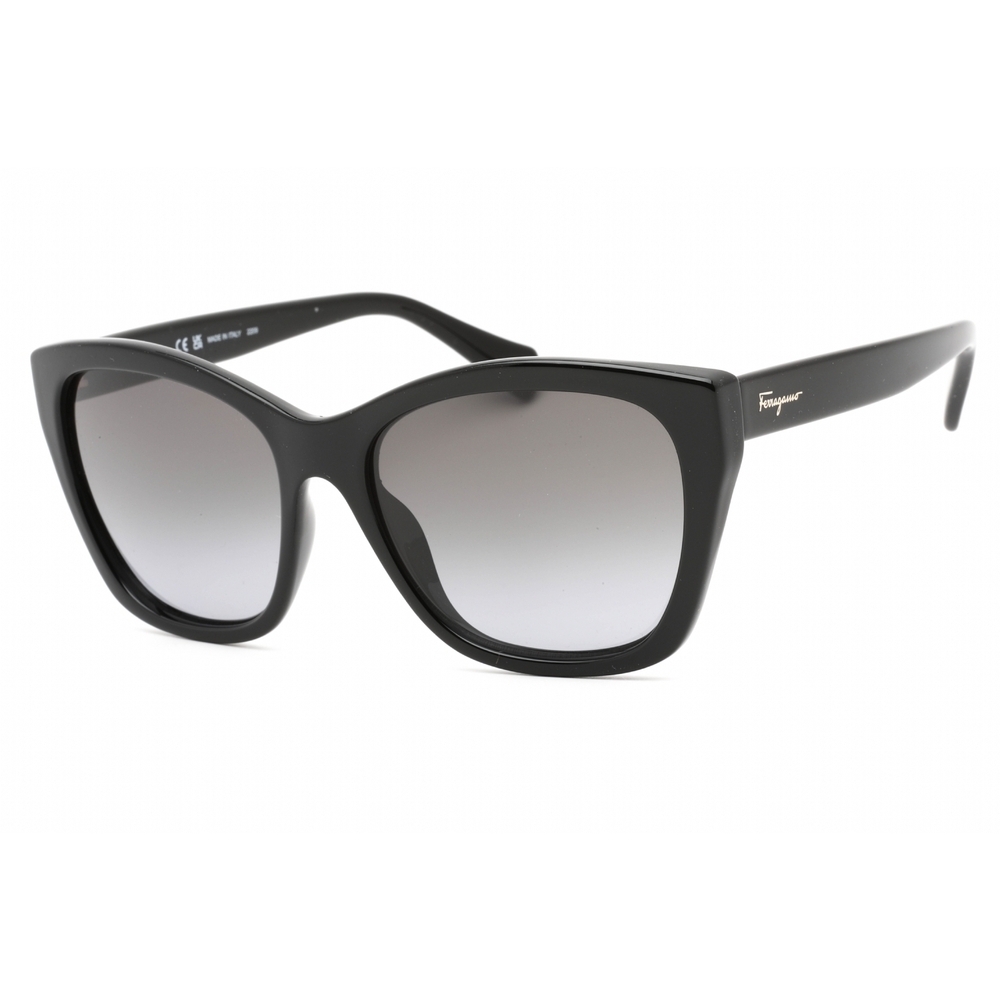 NWT Salvatore Ferragamo SF957S Black Cat Eye 56mm Sunglasses